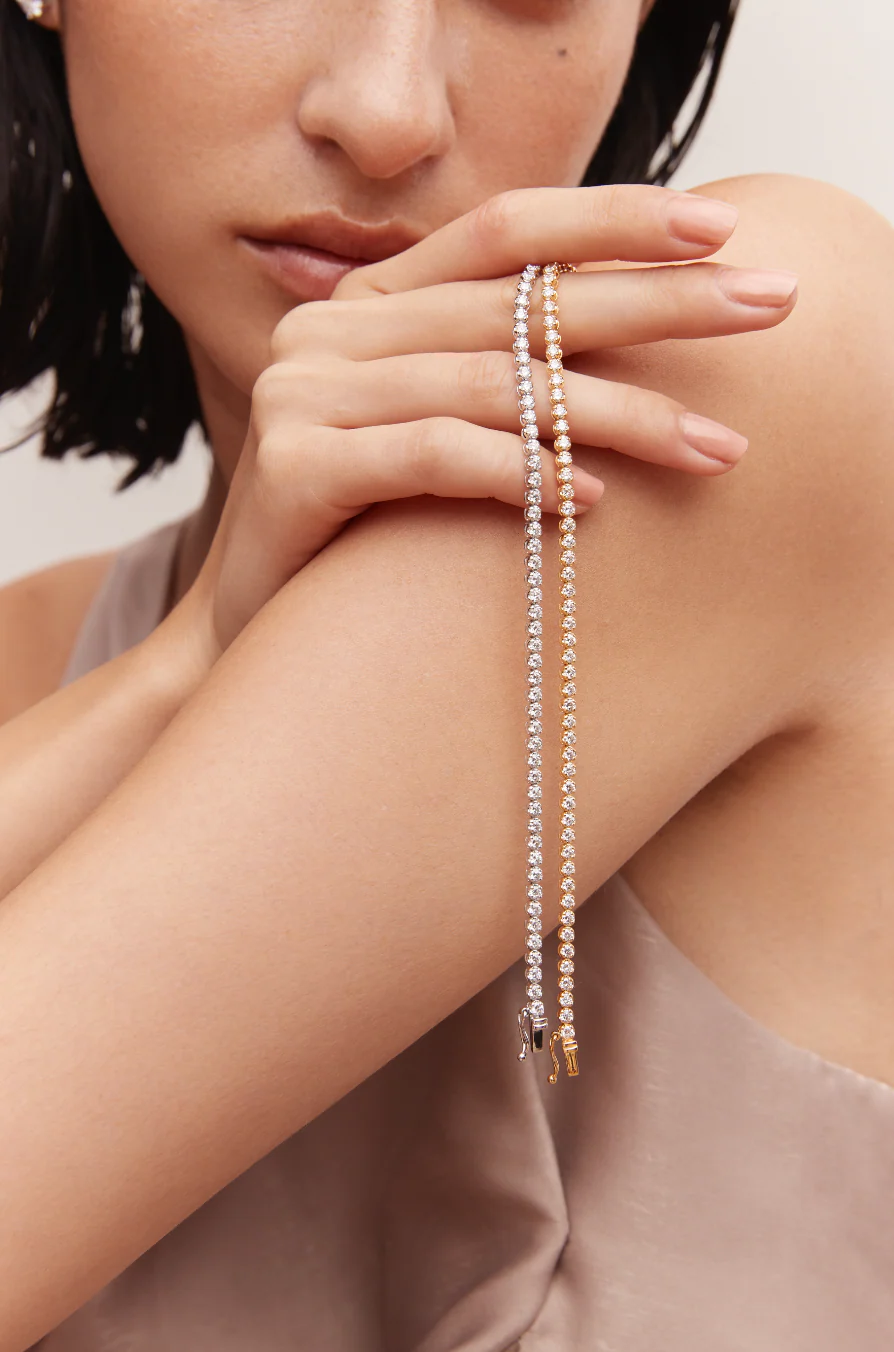3ct Tennis Bracelet Yellow Gold (Box Clasp) - Image 4