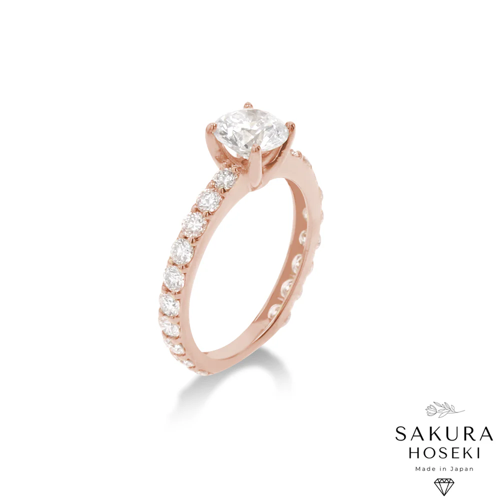 Bridal Engagement Ring Rose Gold - Image 3