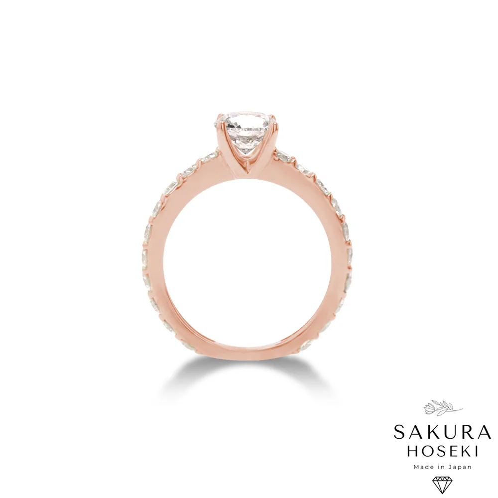 Bridal Engagement Ring Rose Gold - Image 5