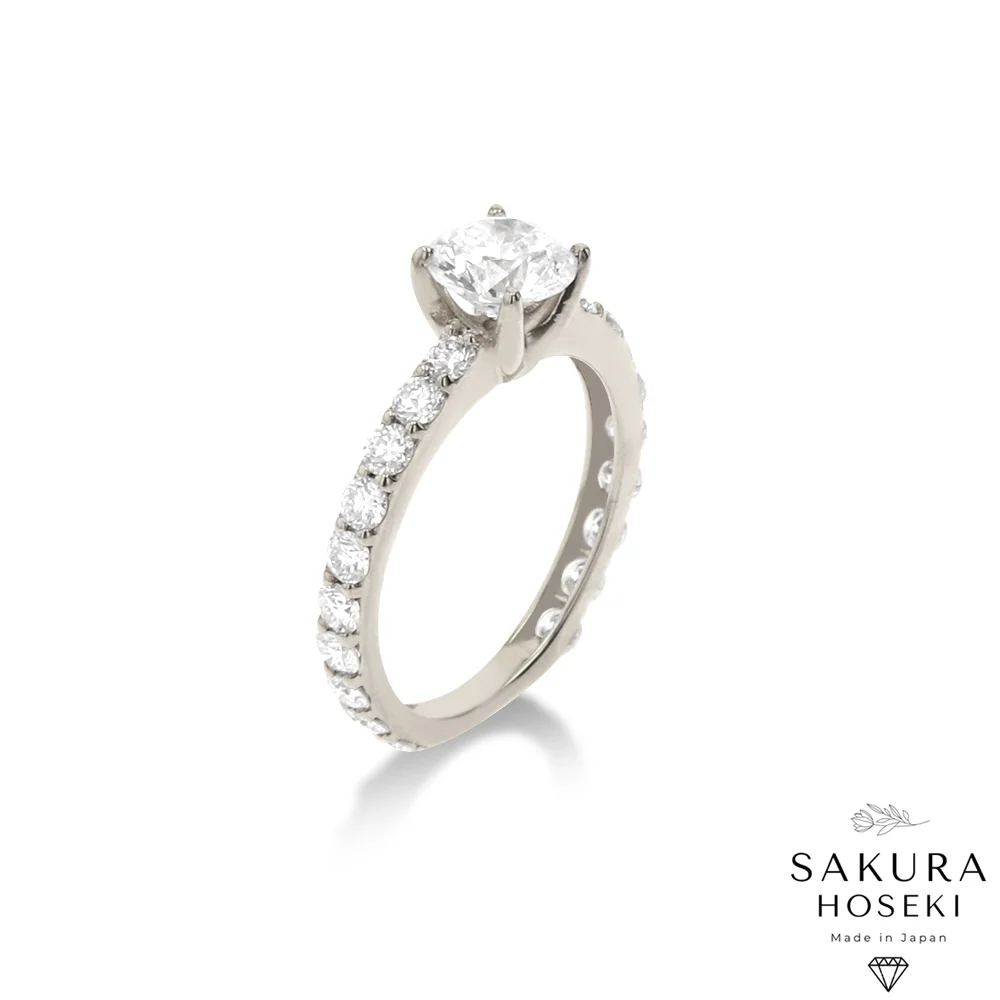 Bridal Engagement Ring White Gold - Image 3