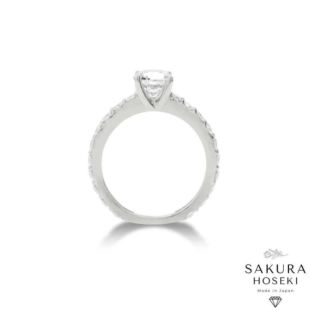 Bridal Engagement Ring White Gold - Image 5