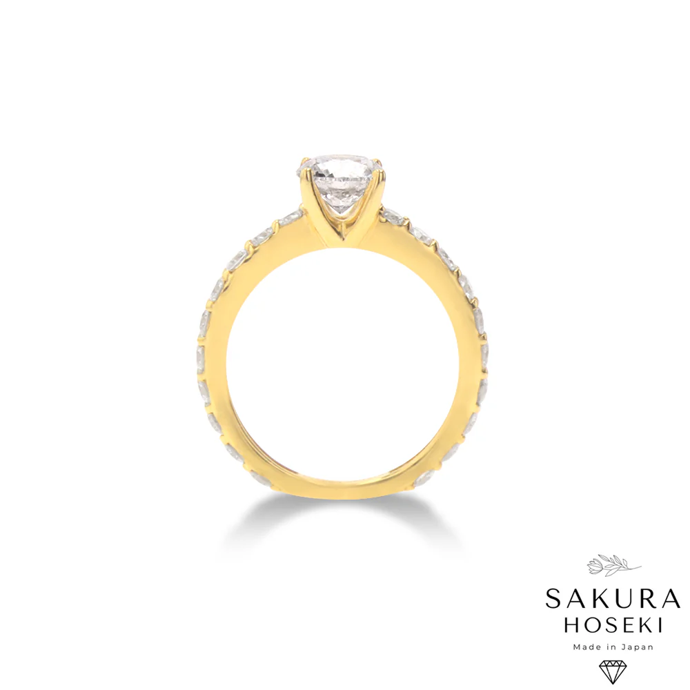 Bridal Engagement Ring Yellow Gold - Image 5