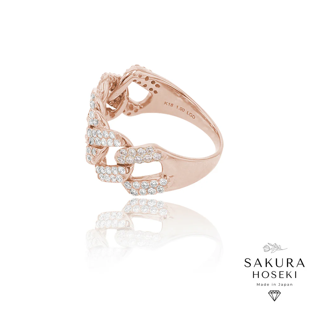 Cuban Ring Rose Gold - Image 2