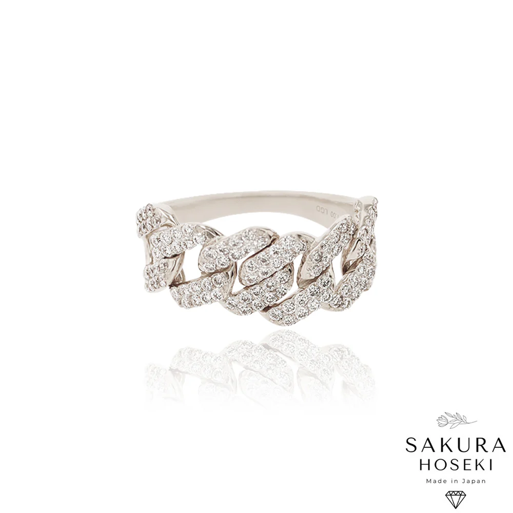 Cuban Ring White Gold - Image 4