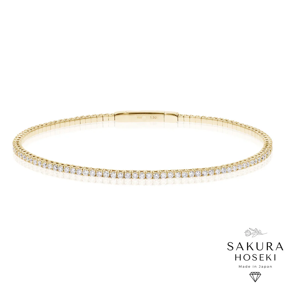 Full Flexible Bangle Yellow Gold - Image 3
