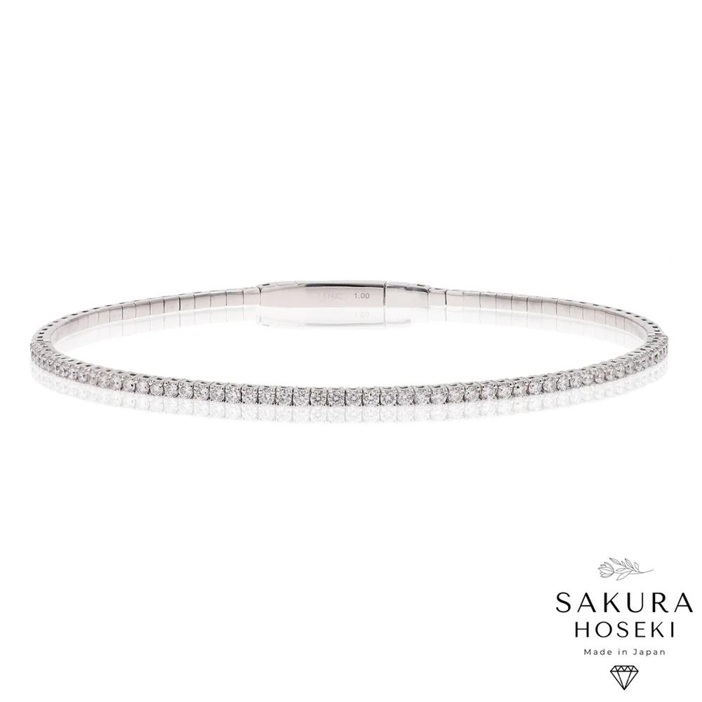 Half Flexible Bangle White Gold - Image 3