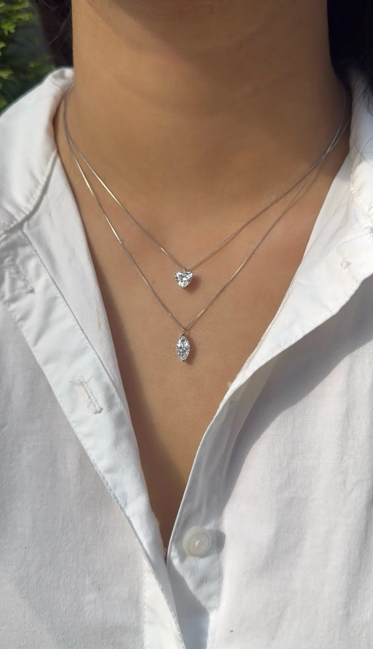 Heart Solitaire Pendant Rose Gold - Image 2