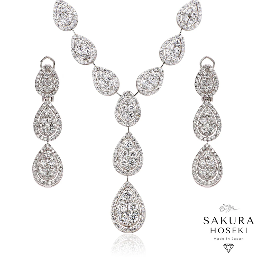 Pear Necklace White Gold - Image 3