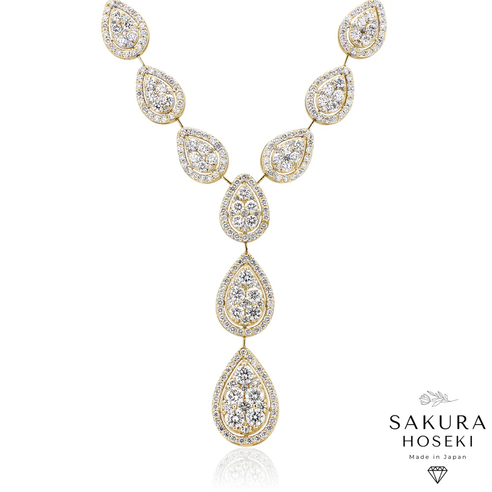 Pear Necklace Yellow Gold
