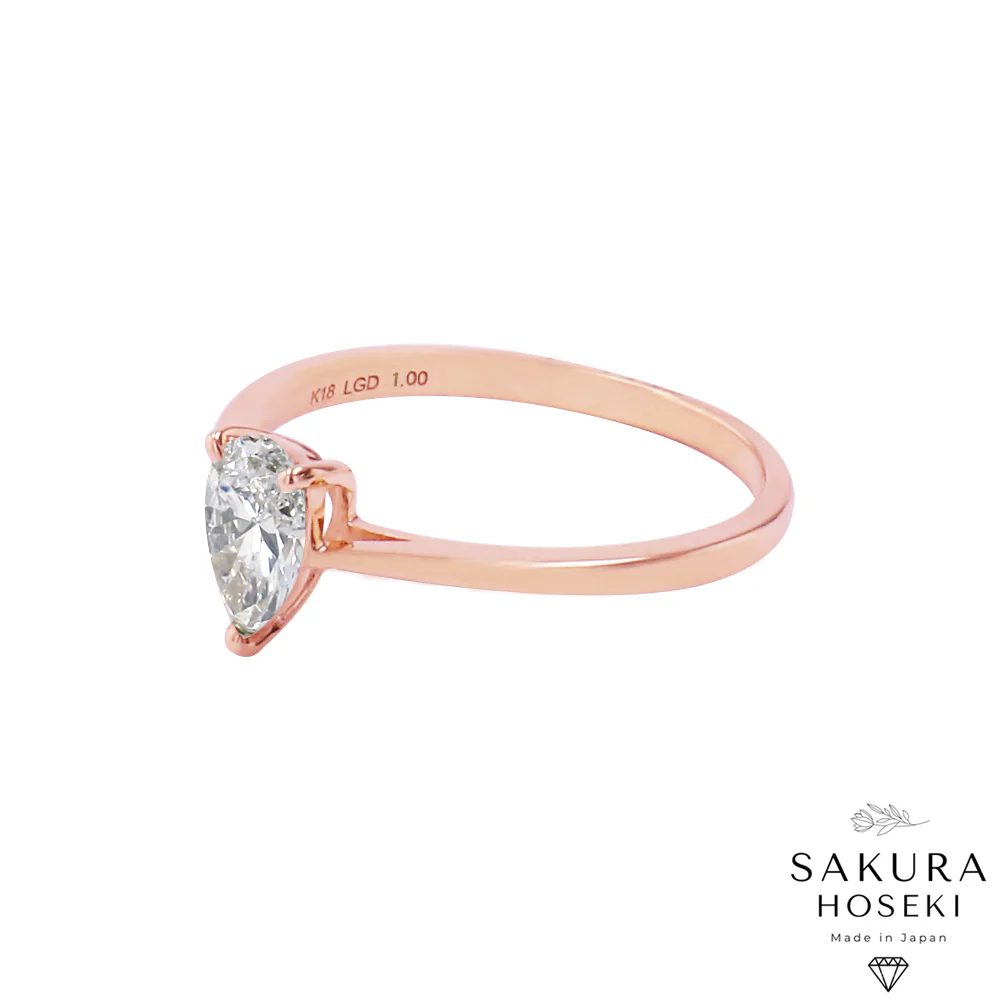 Pear Ring Rose Gold - Image 2