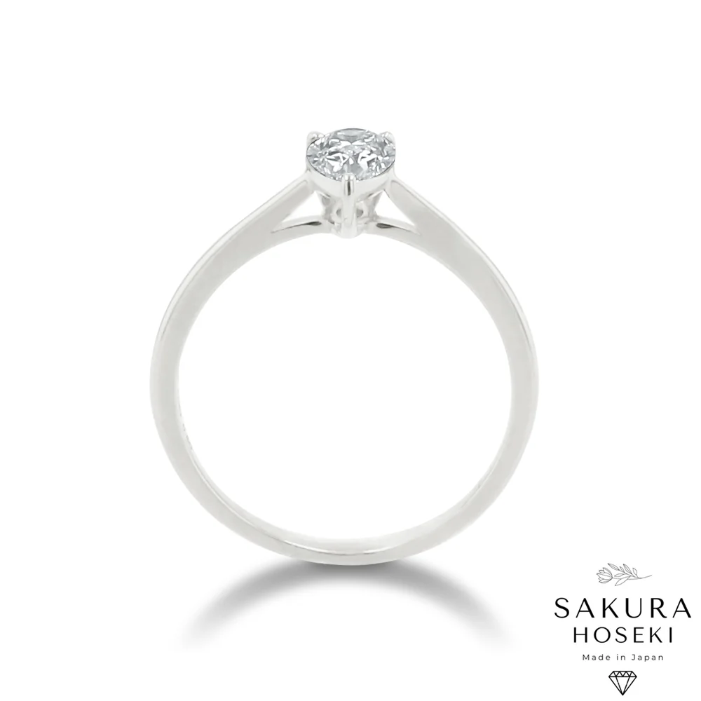 Pear Ring White Gold - Image 4