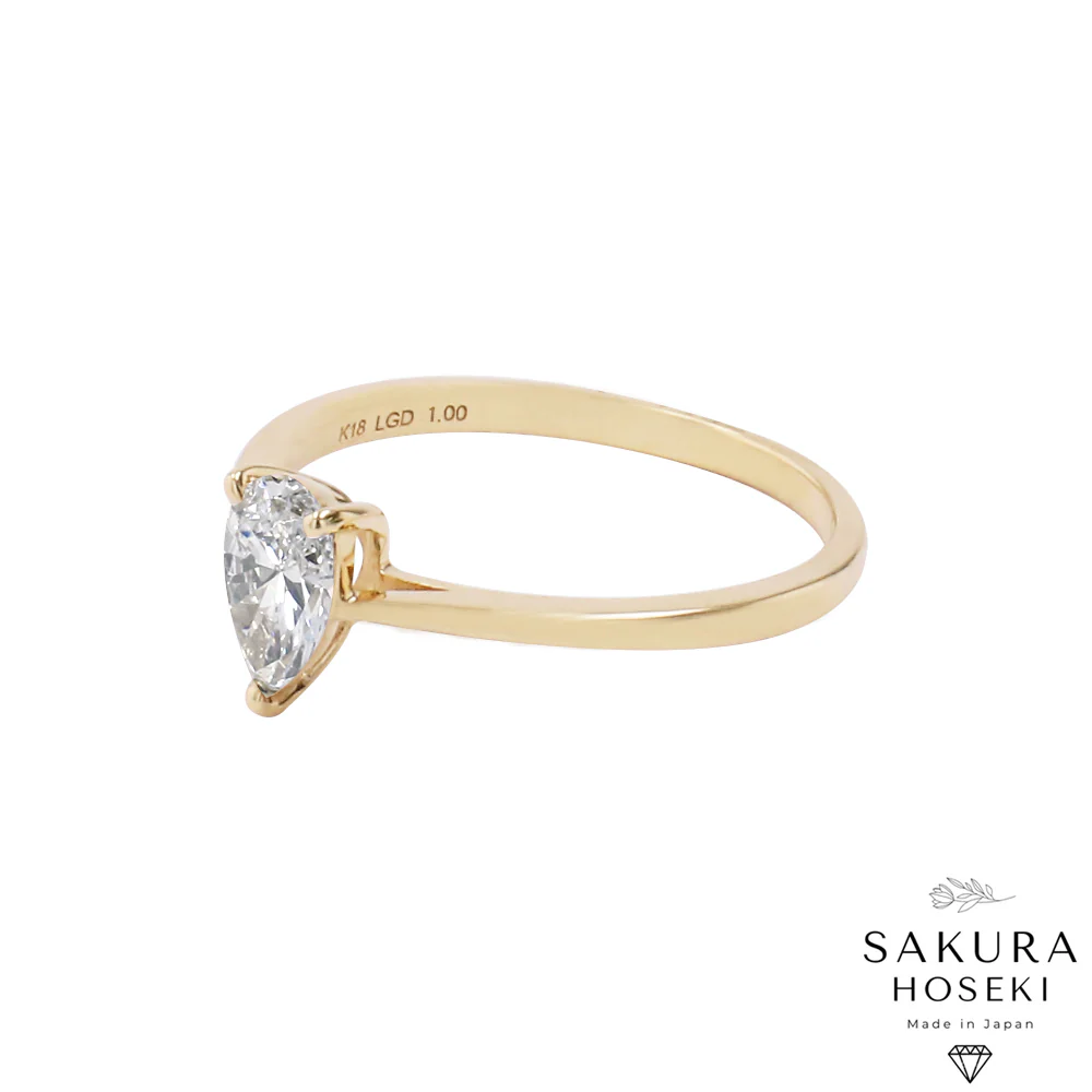 Pear Ring Yellow Gold - Image 2