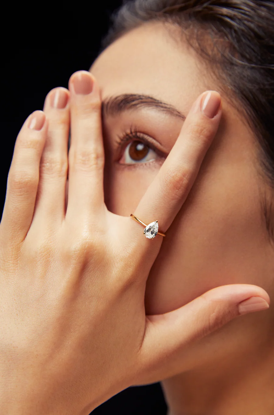 Pear Ring Rose Gold - Image 5