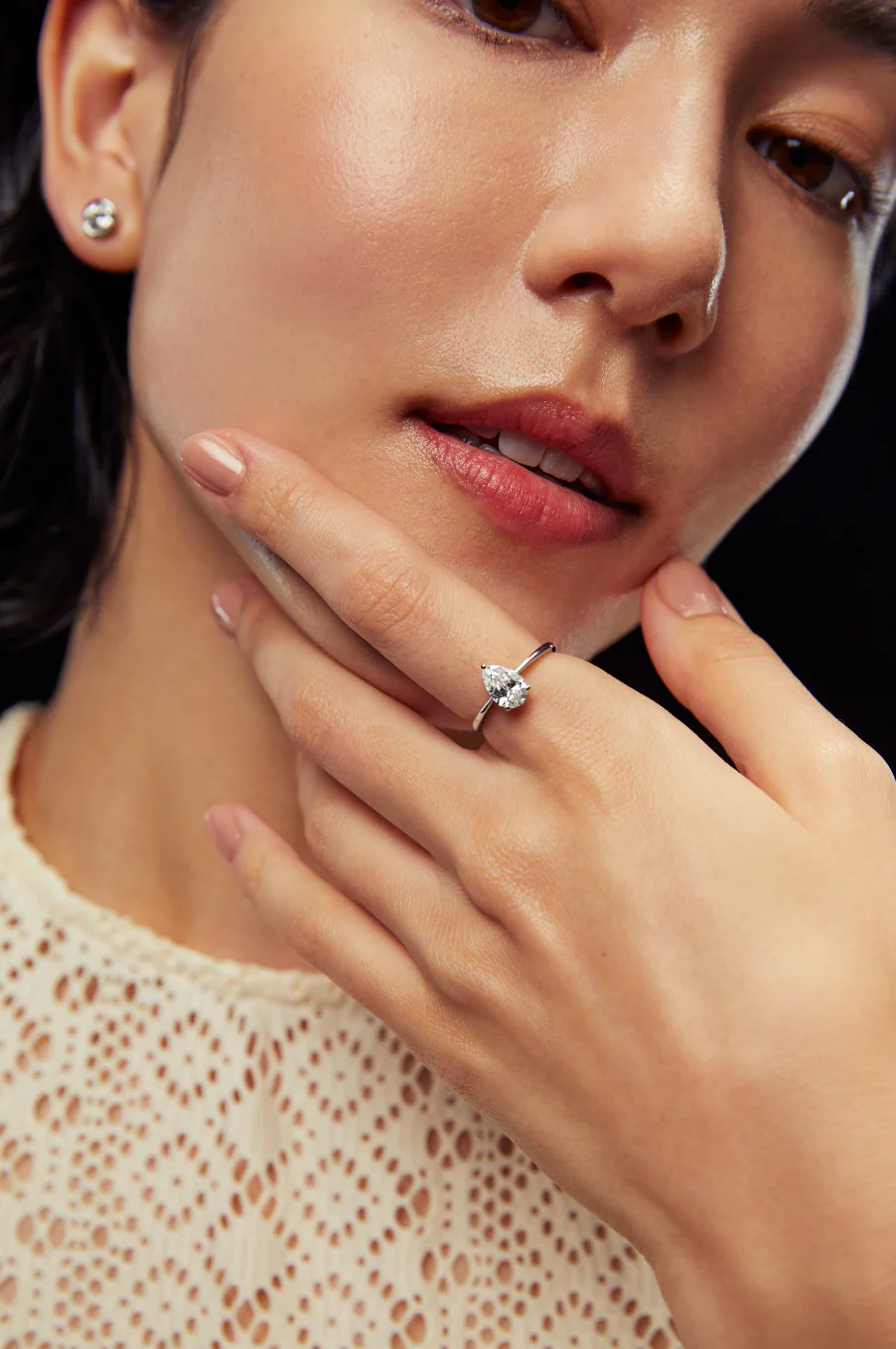 Pear Ring Rose Gold - Image 3