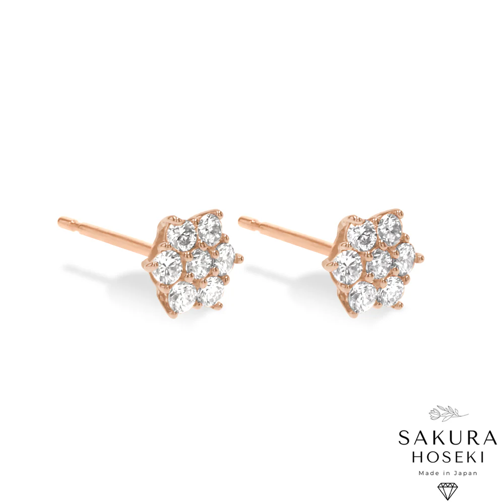 Sakura Earrings Rose Gold - Image 3