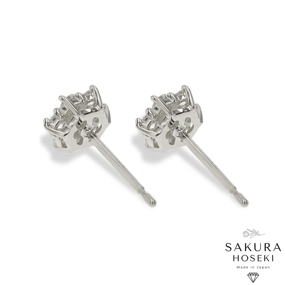 Sakura Earrings White Gold - Image 5