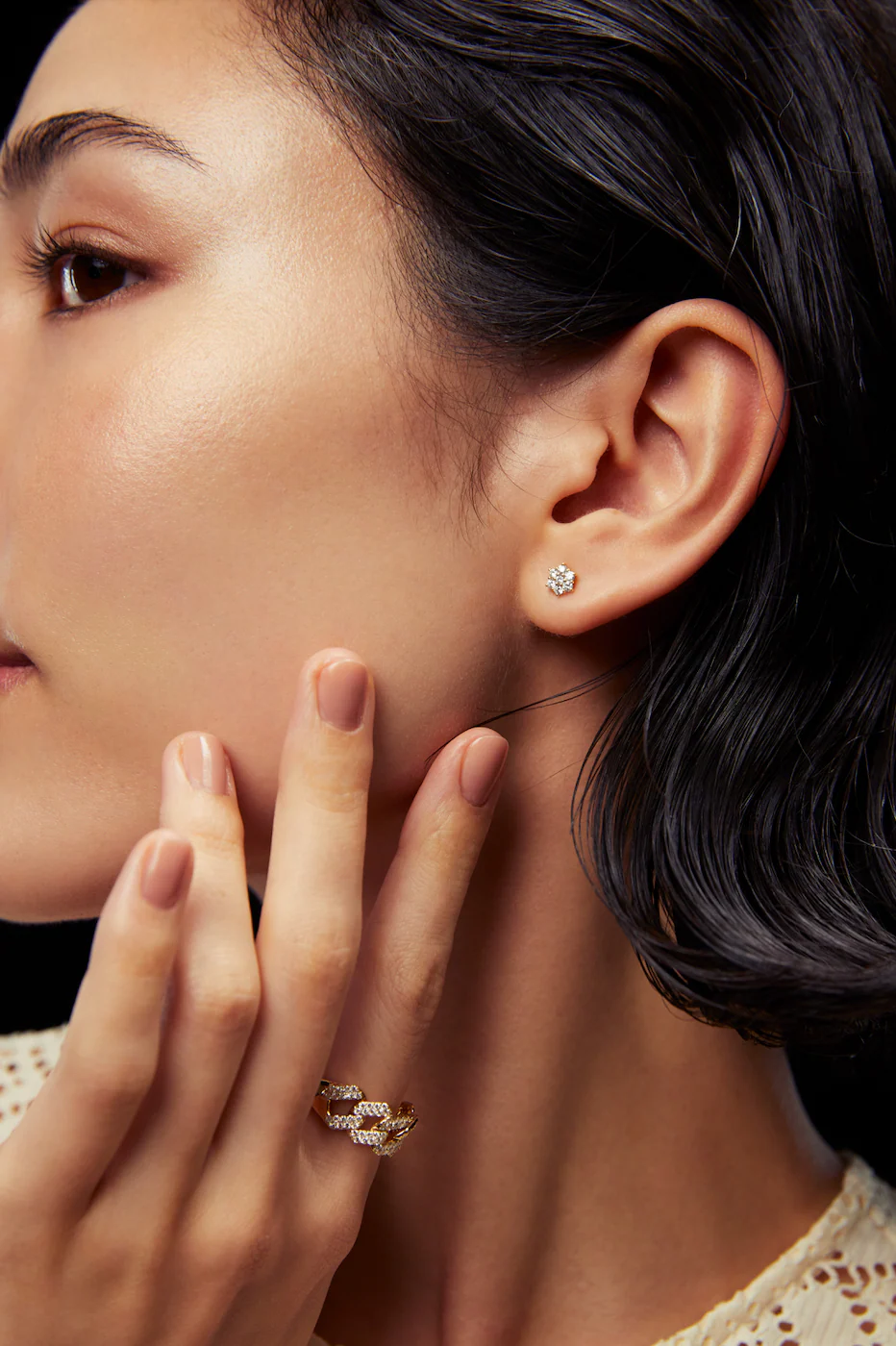 Sakura Earrings Rose Gold - Image 4