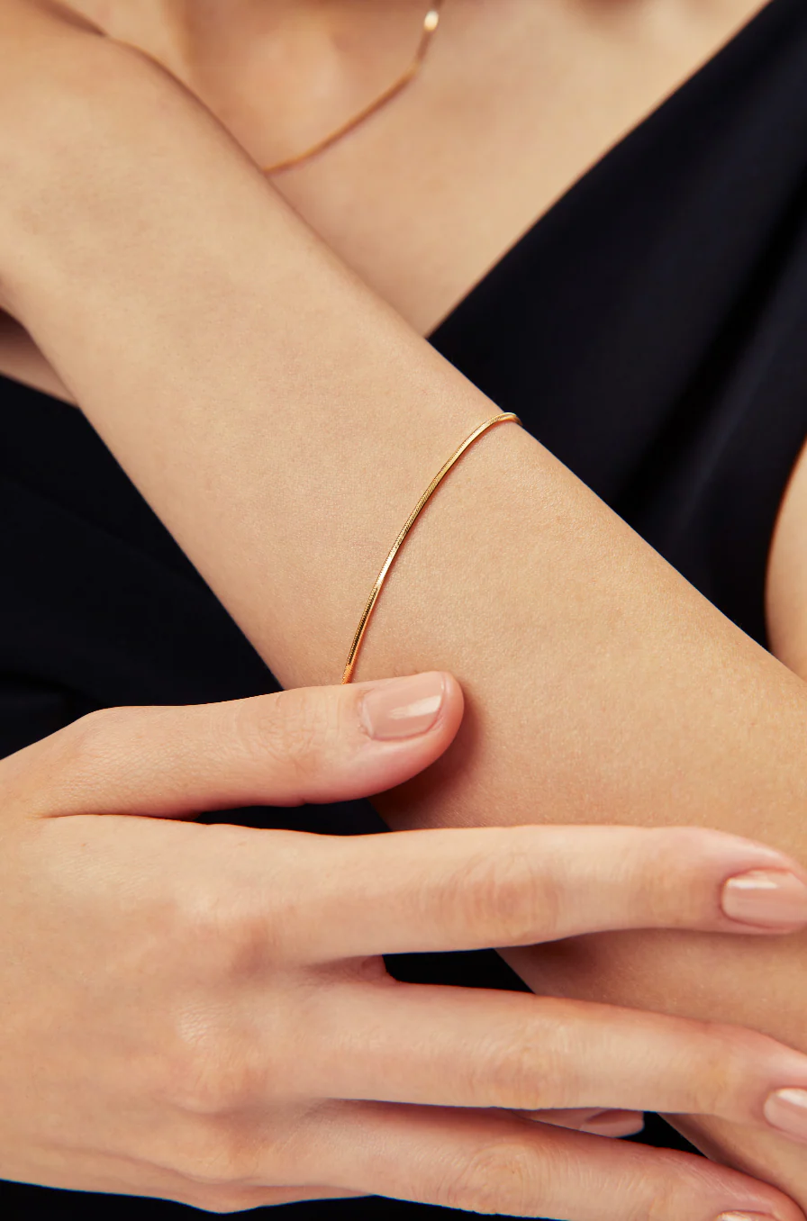 Smooth Gold Bracelet - Image 2