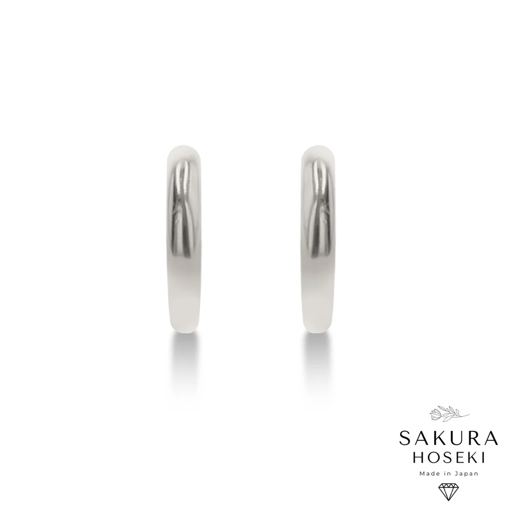 Straight Gold Huggies White Gold - Image 3